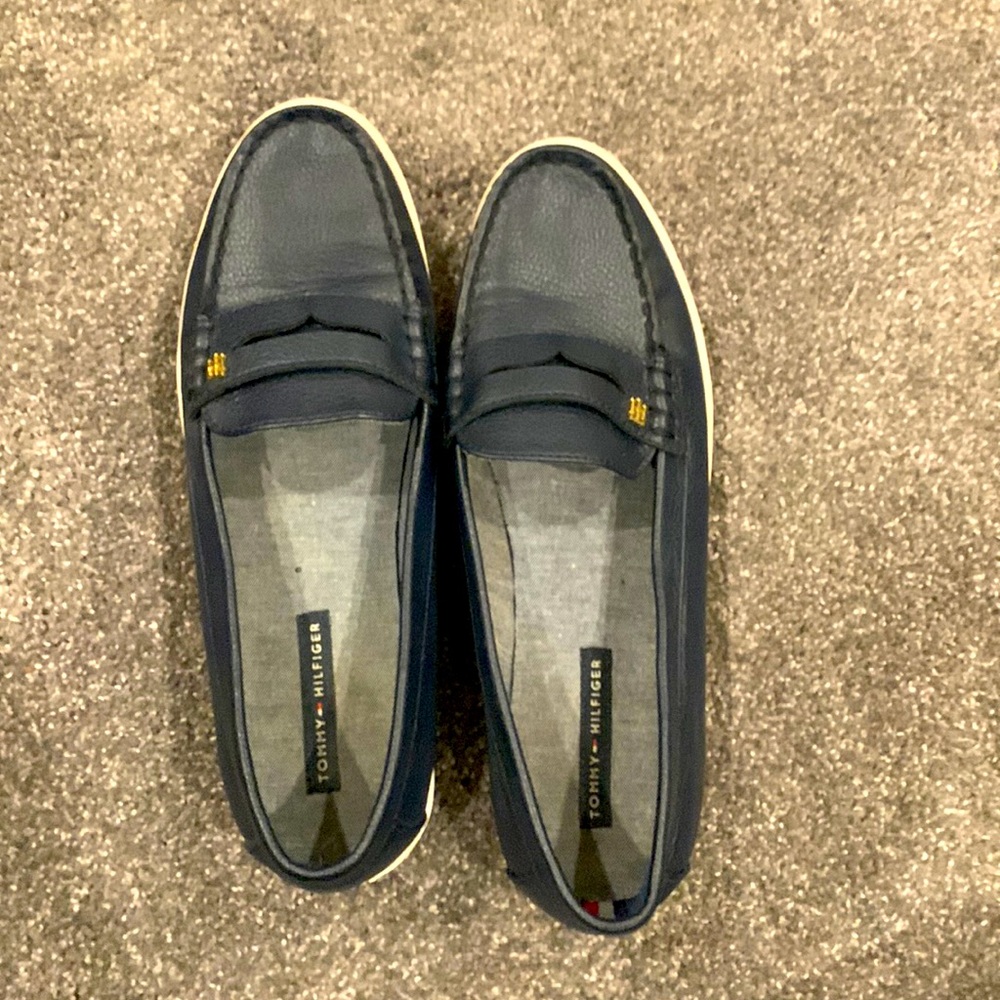 Tommy Hilfiger flats; size 10; dark blue; hardly worn/like new